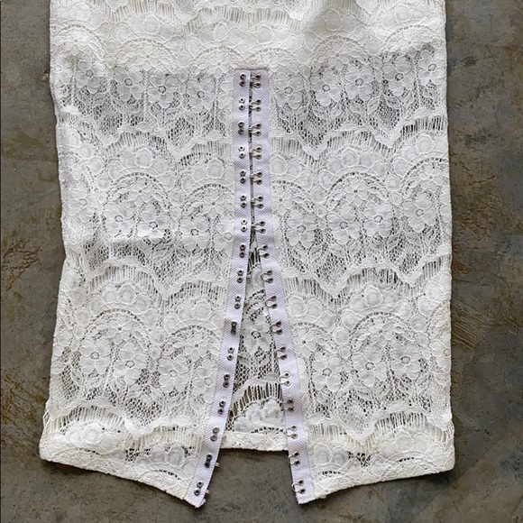 Asilio ivory lace midi skirt size XS NWT *FLAW SEE PICS - Picture 11 of 16